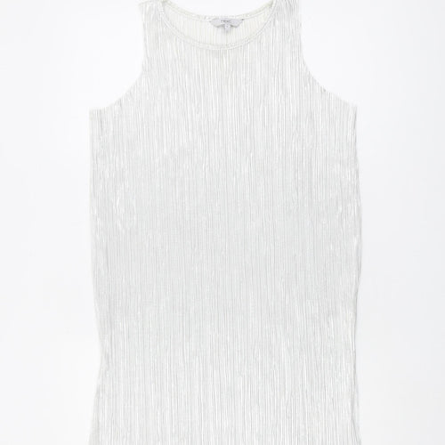 Next Women's White Tank Top, Size 8, Polyester Fabric