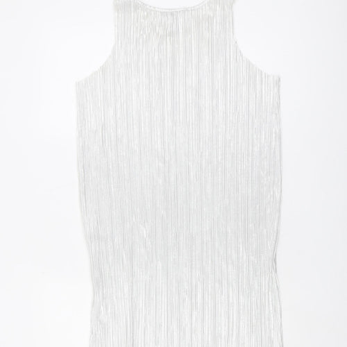 Next Women's White Tank Top, Size 8, Polyester Fabric