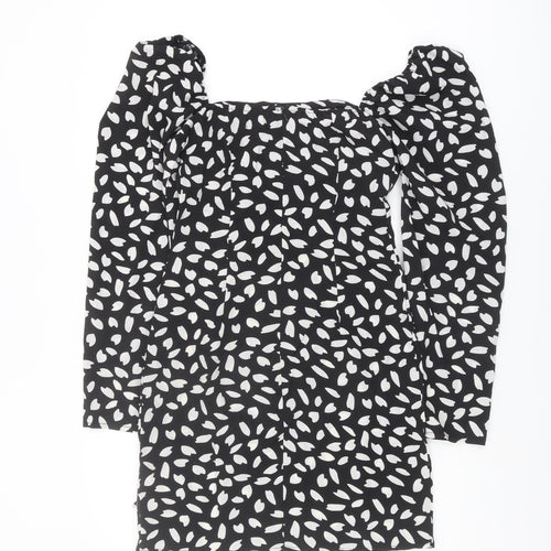 PrettyLittleThing Women's Black Off Shoulder Dress Size 8