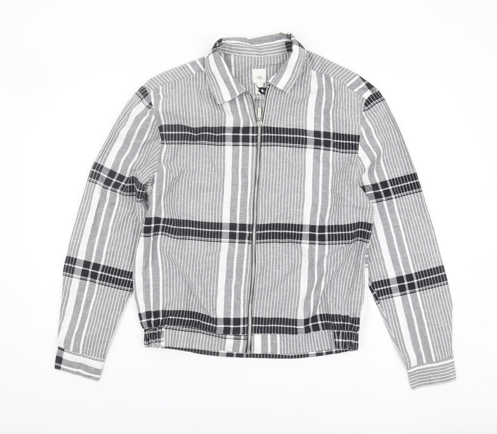 River Island Men's Grey Striped Jacket S