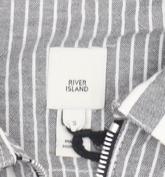 River Island Men's Grey Striped Jacket S