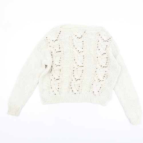 Marks and Spencer Women's Ivory Pullover Jumper Size 14
