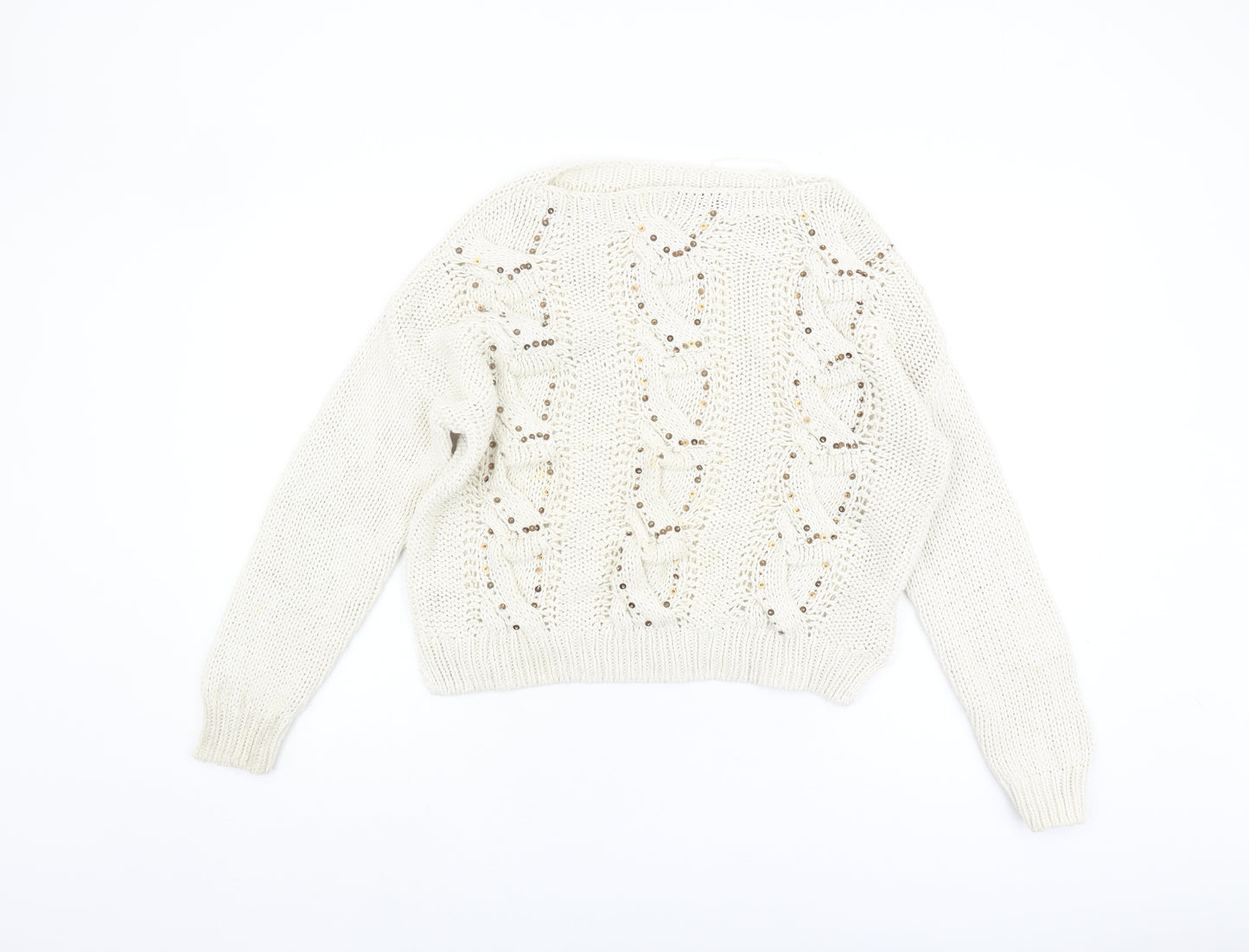 Marks and Spencer Women's Ivory Pullover Jumper Size 14