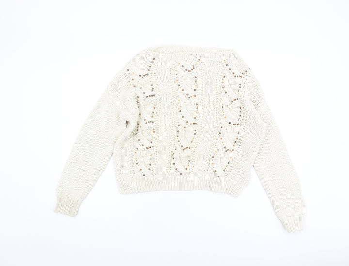 Marks and Spencer Women's Ivory Pullover Jumper Size 14