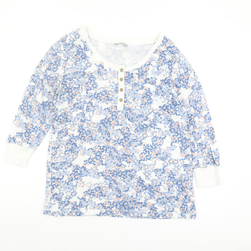 Marks and Spencer Women's Floral Henley Blouse 12
