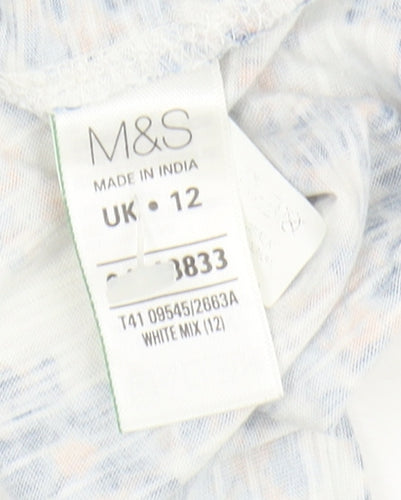 Marks and Spencer Women's Floral Henley Blouse 12