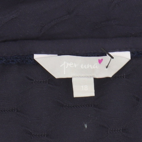 Per Una Women's Blue T-Shirt - Size 18 Regular Fit