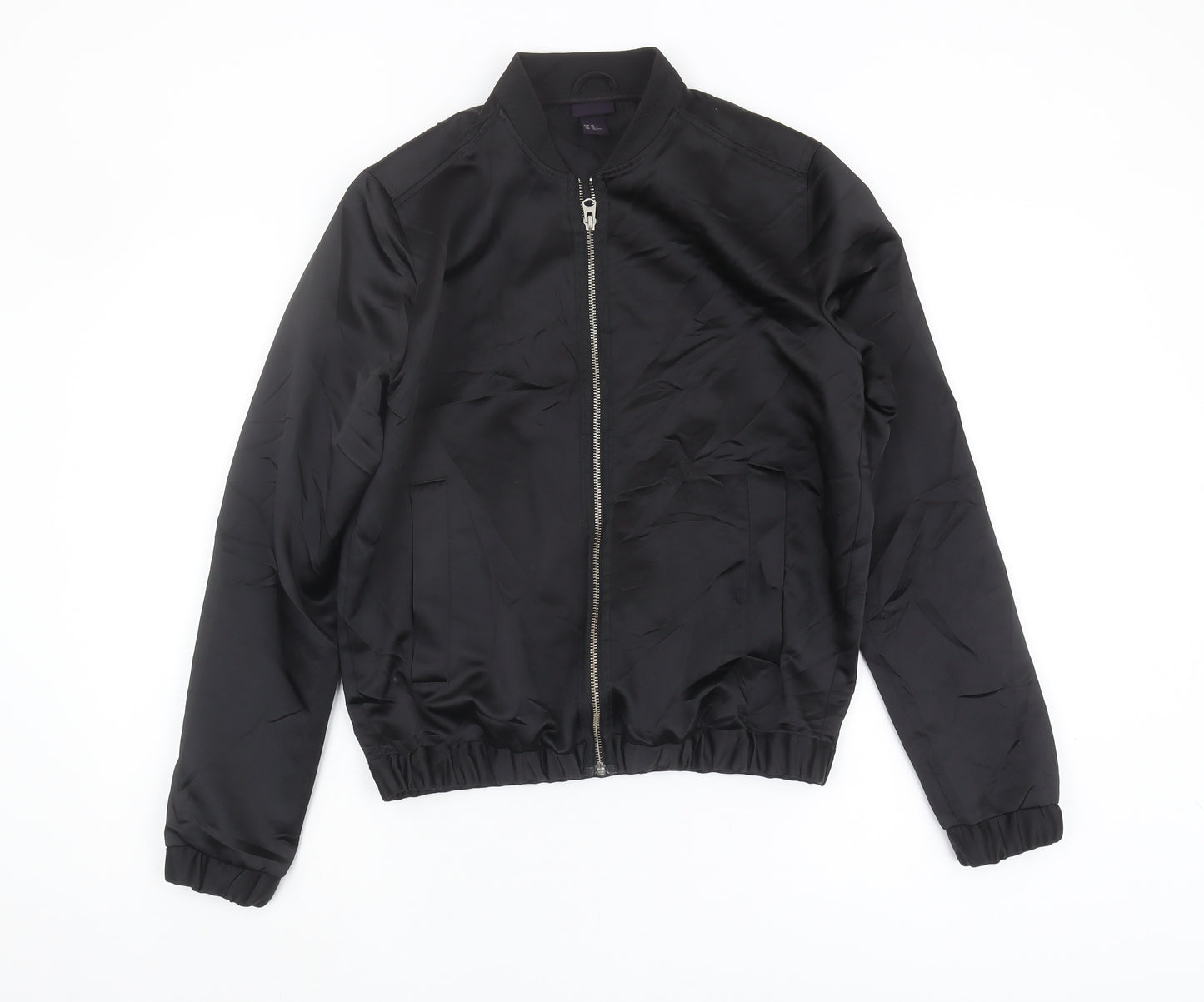 H&M Women's Black XS Bomber Jacket - Classic Style