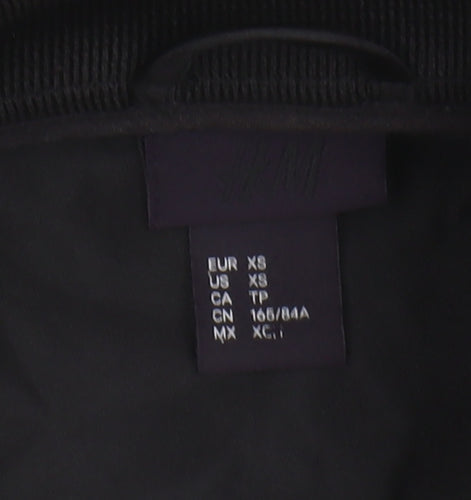 H&M Women's Black XS Bomber Jacket - Classic Style