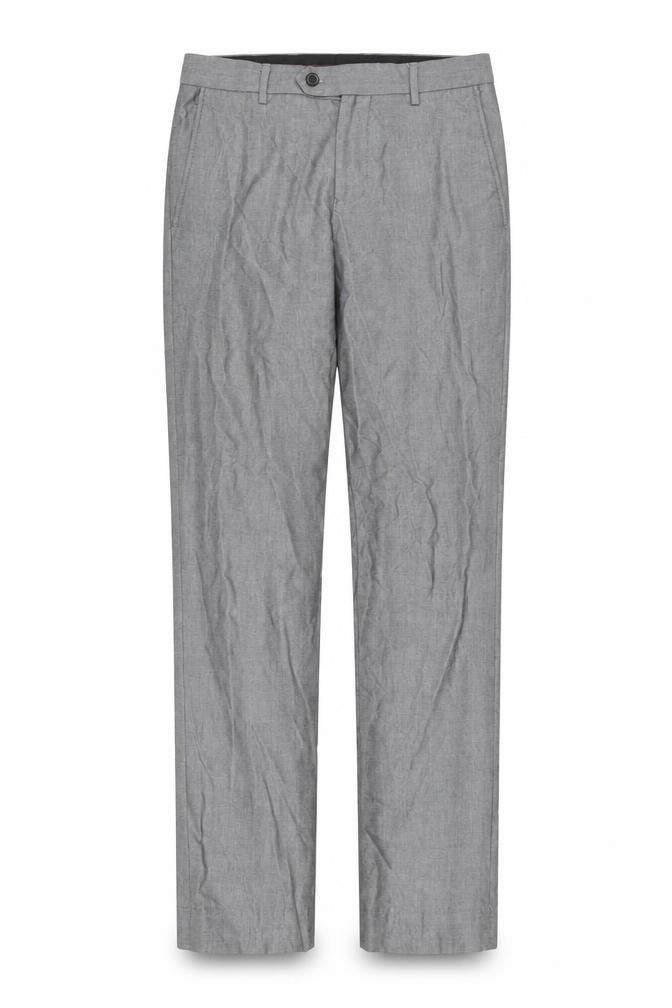 Front view of Next Men's Grey Regular Fit Trousers 28