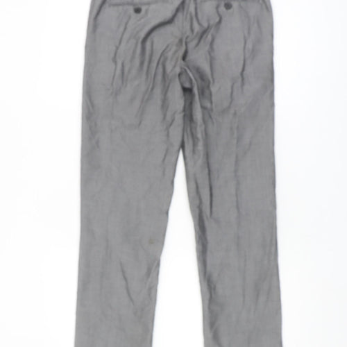 Next Men's Grey Regular Fit Trousers 28