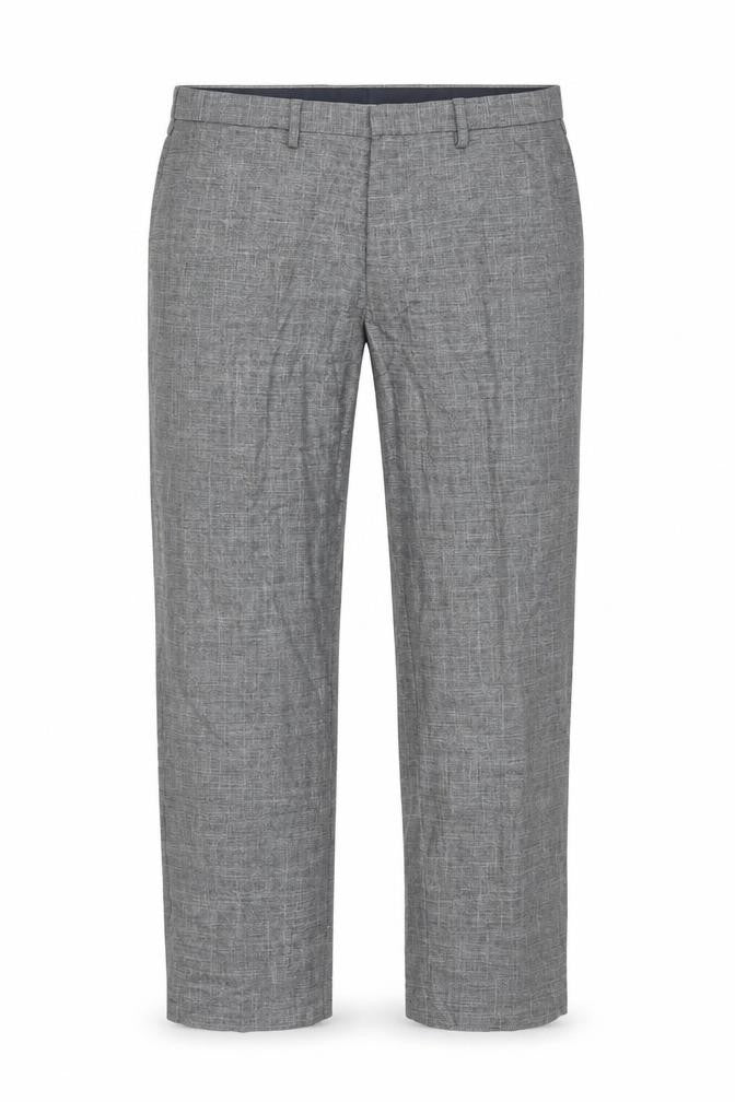 Front view of Marks & Spencer Men's Grey Slim Trousers, size 40