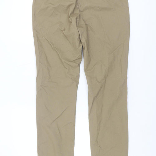 Marks and Spencer Men's Beige Slim Chino Trousers