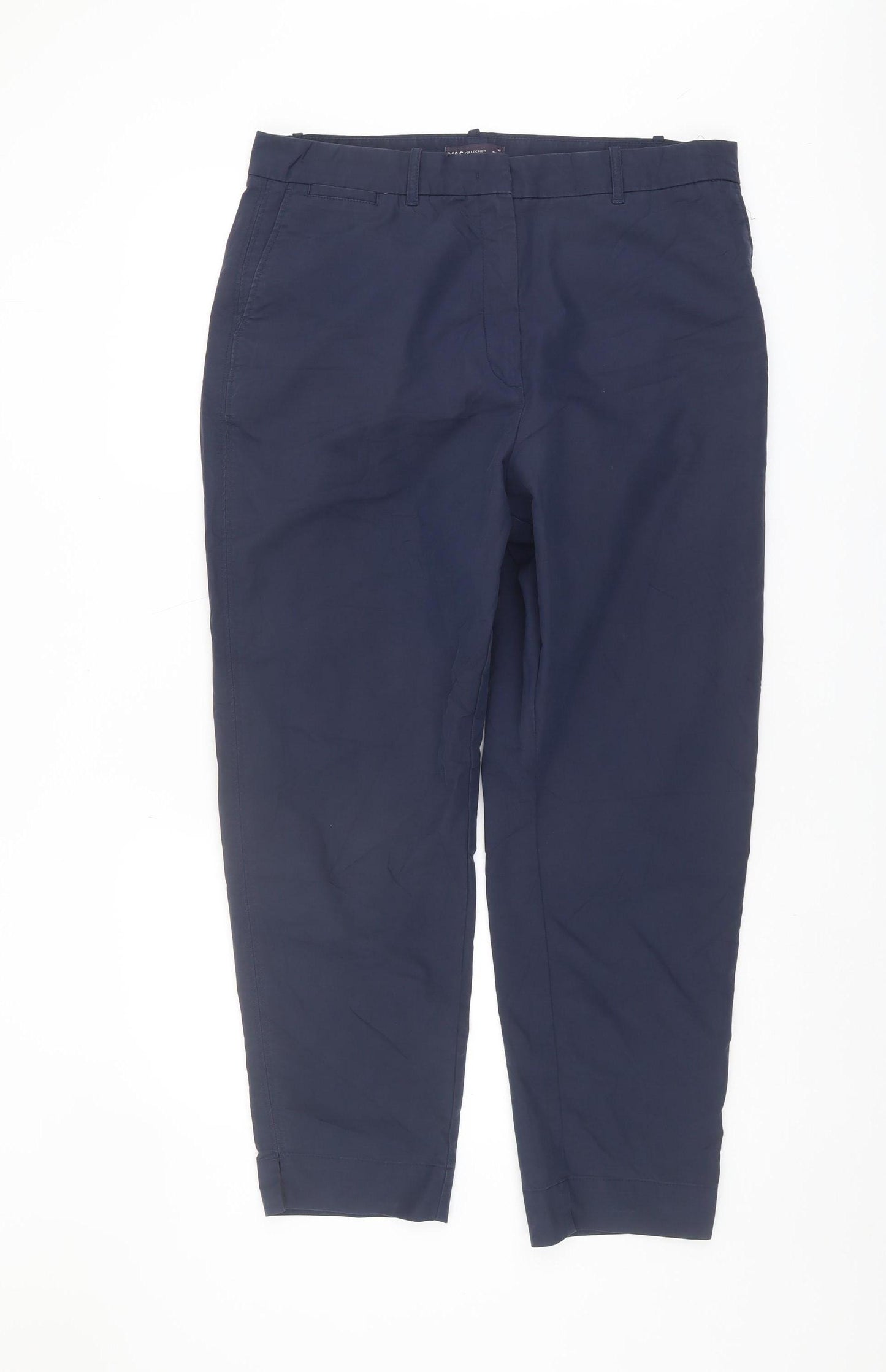 Marks and Spencer Women's Blue Chino Trousers Size 16