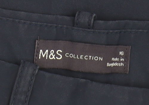Marks and Spencer Women's Blue Chino Trousers Size 16
