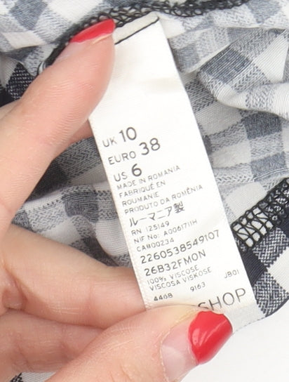 Topshop Petite Women's Multicoloured Check Shirt UK 10