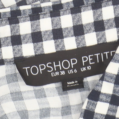 Topshop Petite Women's Multicoloured Check Shirt UK 10