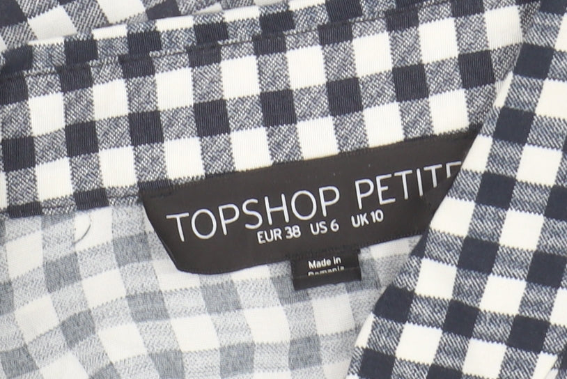 Topshop Petite Women's Multicoloured Check Shirt UK 10