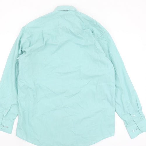 Greenwoods Men's Blue Long Sleeve Button-Up Shirt