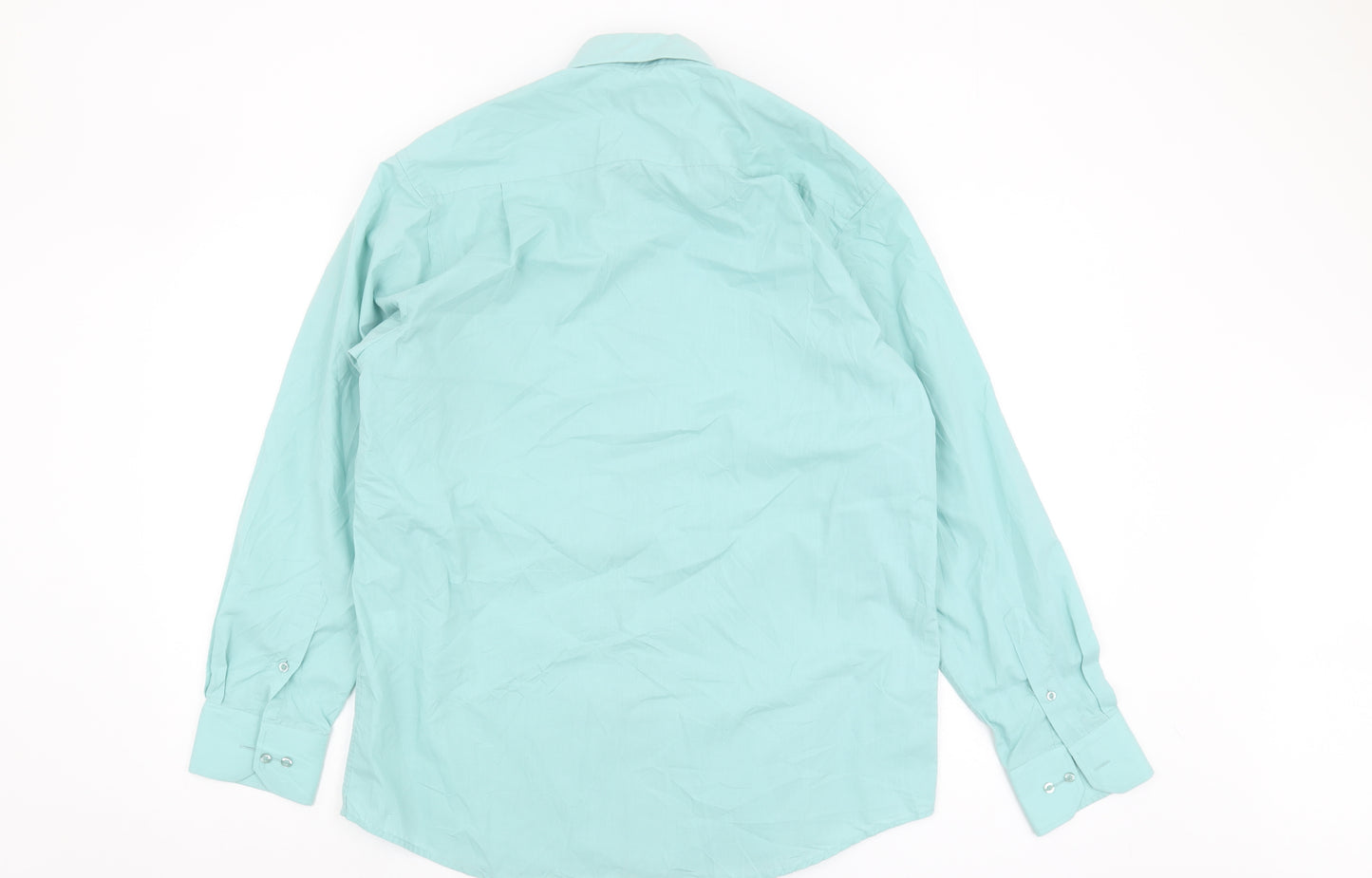 Greenwoods Men's Blue Long Sleeve Button-Up Shirt
