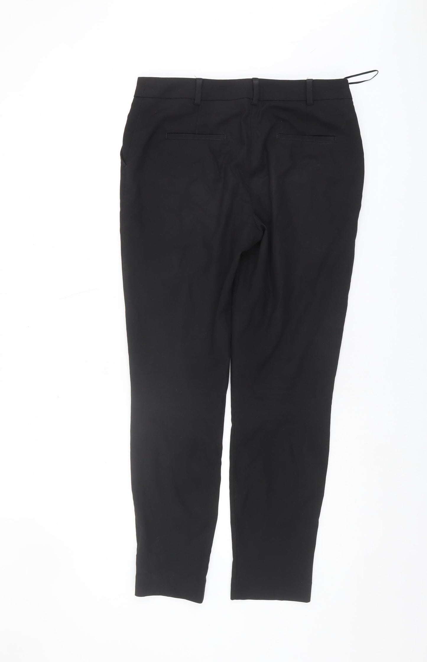 Next Women's Black Straight-Leg Trousers Size 8