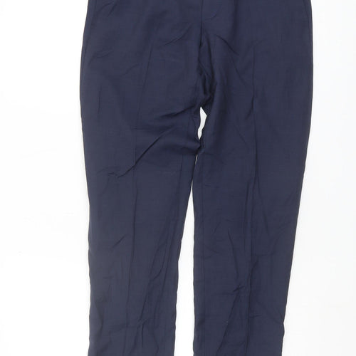 Marks and Spencer Men's Blue Regular Fit Trousers