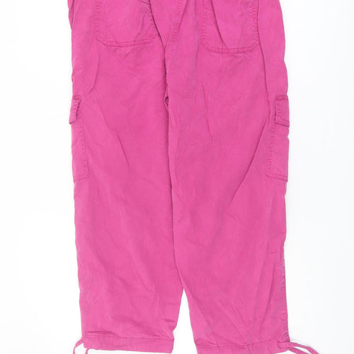 Marks and Spencer Women's Pink Cargo Trousers Size 14