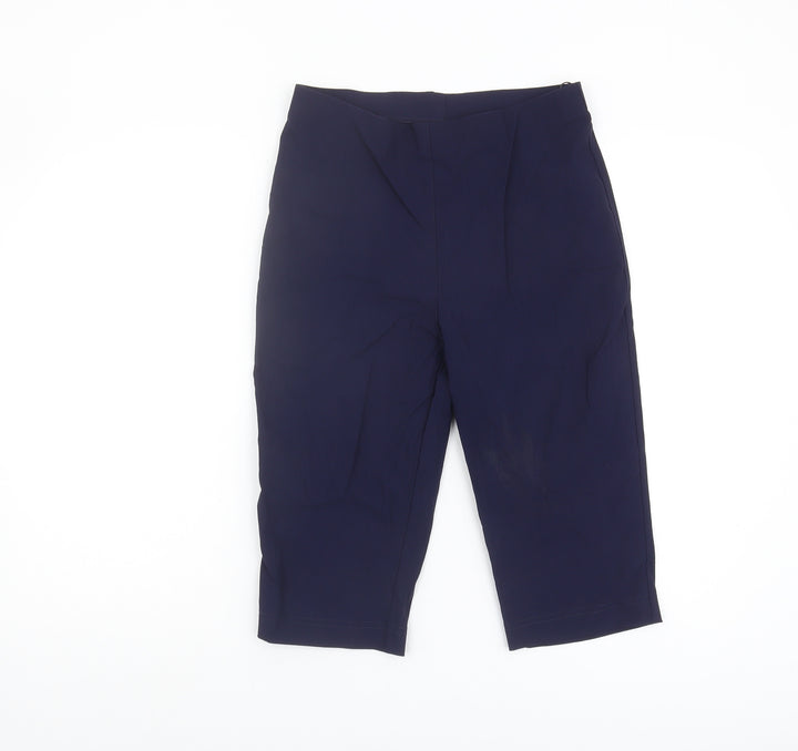 Roman Originals Women's Blue Cropped Trousers - Size 12