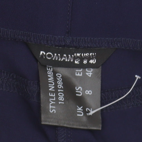 Roman Originals Women's Blue Cropped Trousers - Size 12