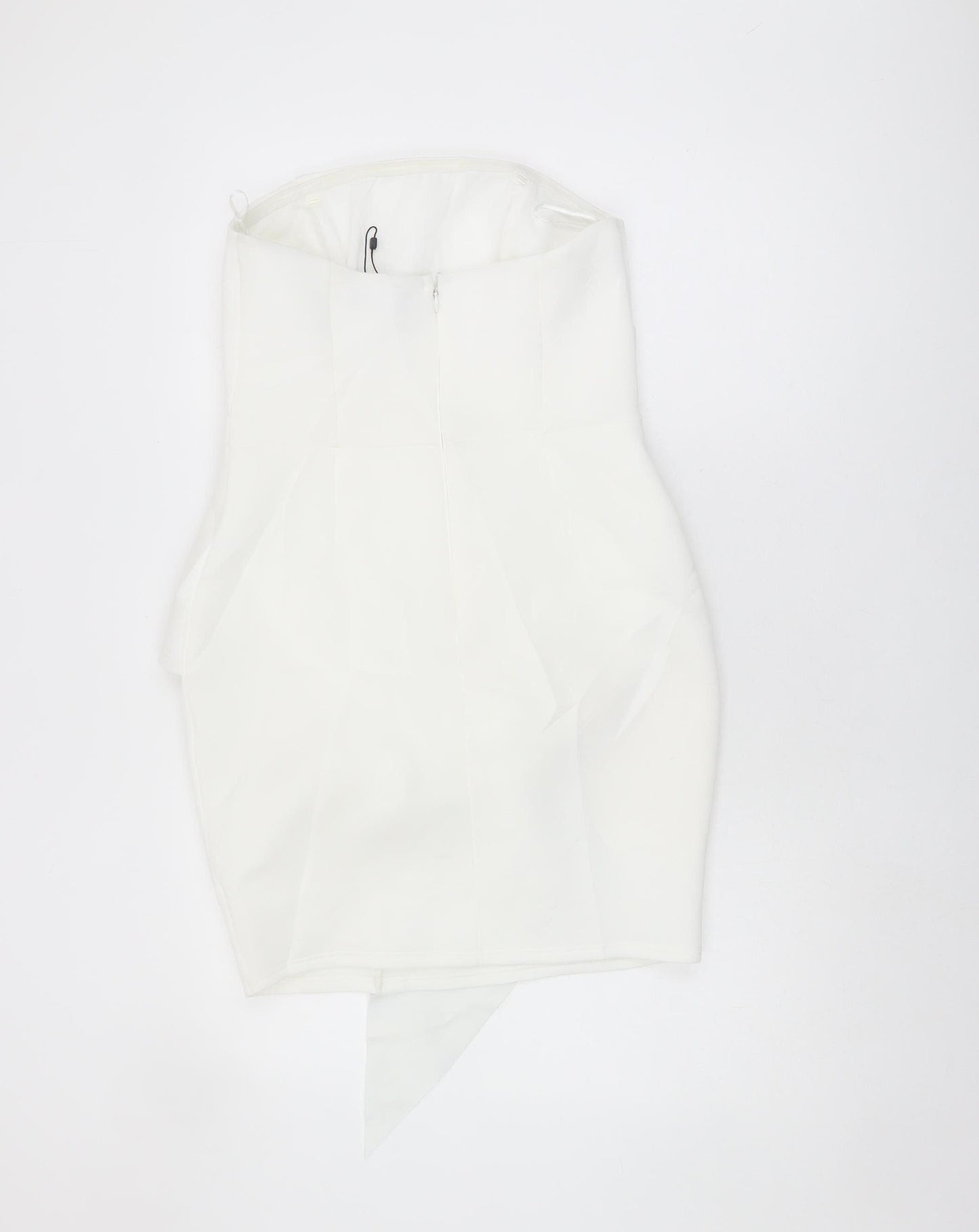 Lipsy Women's White Strapless Bodycon Dress Size 12