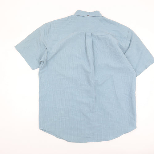 Burton Menswear Blue Check Short Sleeve Shirt M