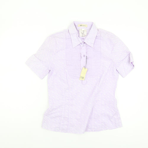 Nadine H Women's Purple Floral Blouse, Size 10