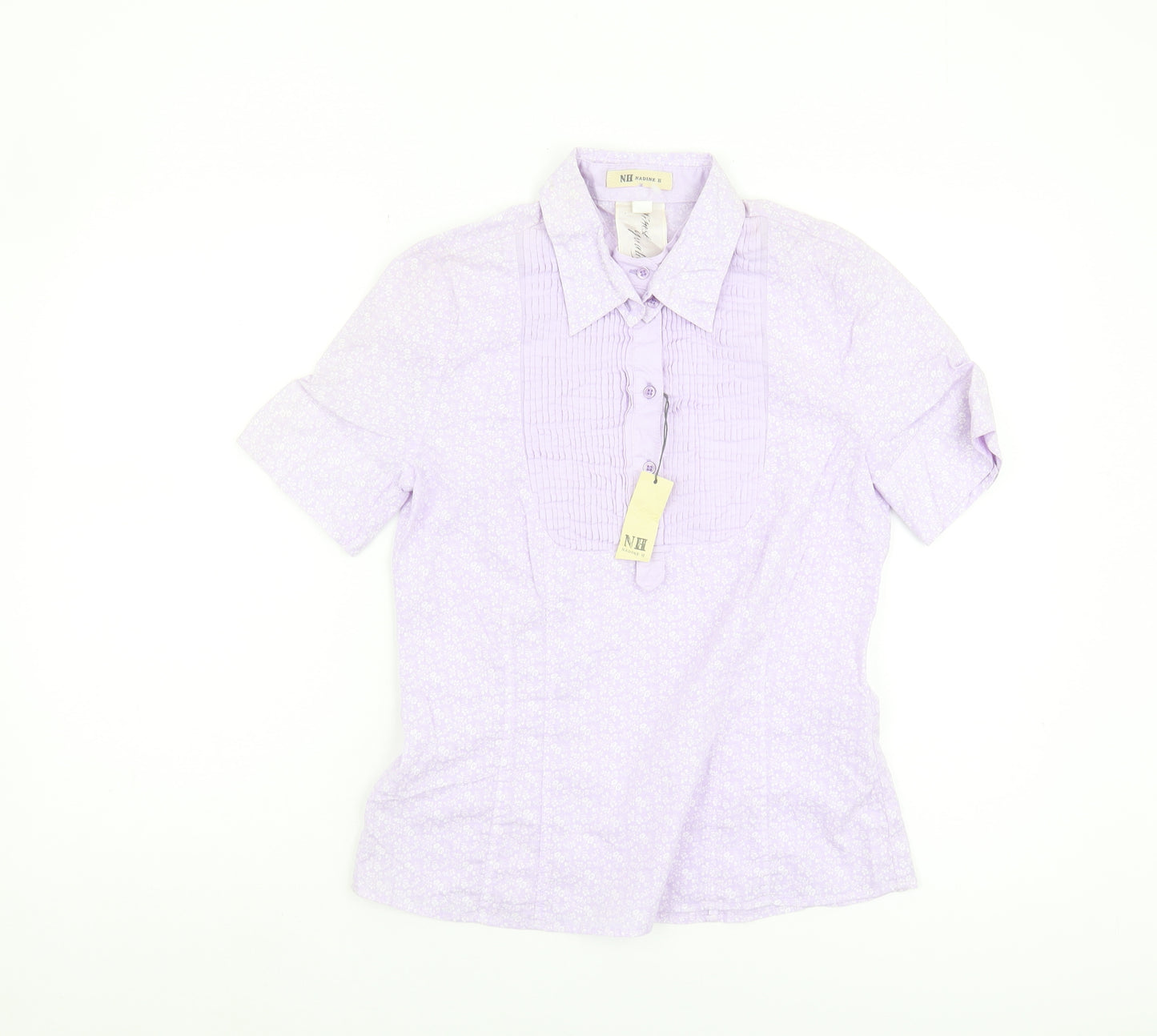 Nadine H Women's Purple Floral Blouse, Size 10