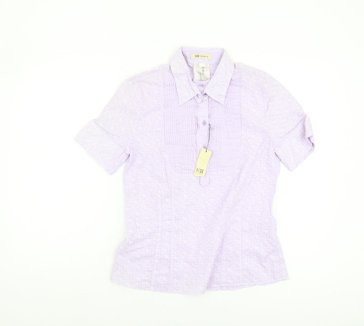Nadine H Women's Purple Floral Blouse, Size 10