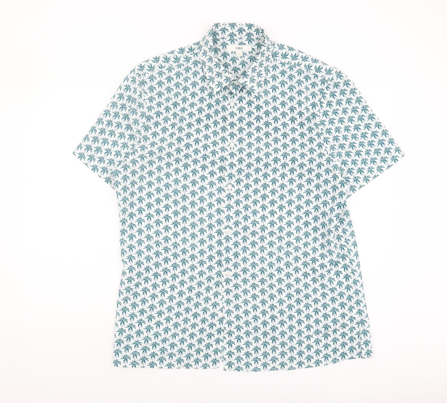 Marks and Spencer Men's Multicoloured Short Sleeve Shirt