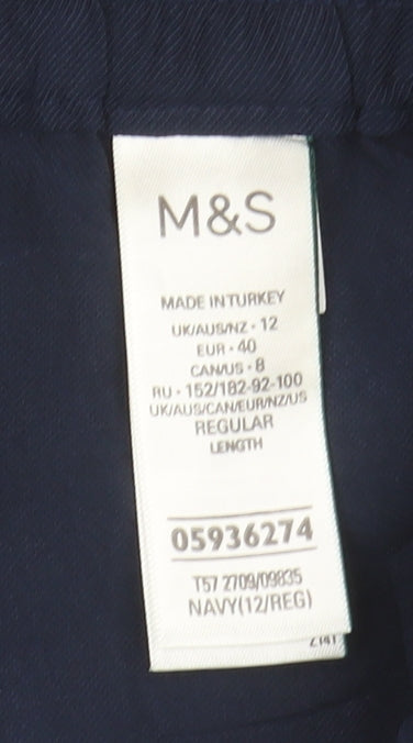 Marks and Spencer Women's Navy Trousers, Size 12, Casual Comfort