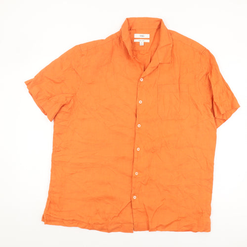 Marks and Spencer XL Orange Linen Shirt for Men