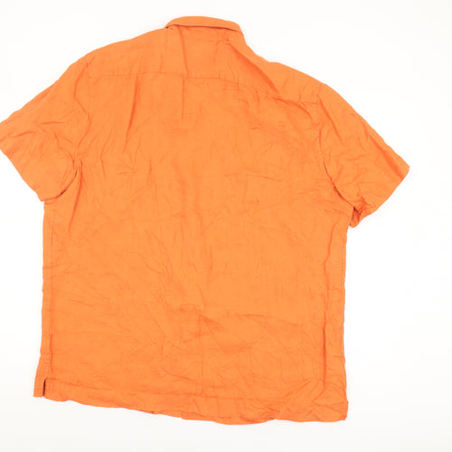 Marks and Spencer XL Orange Linen Shirt for Men