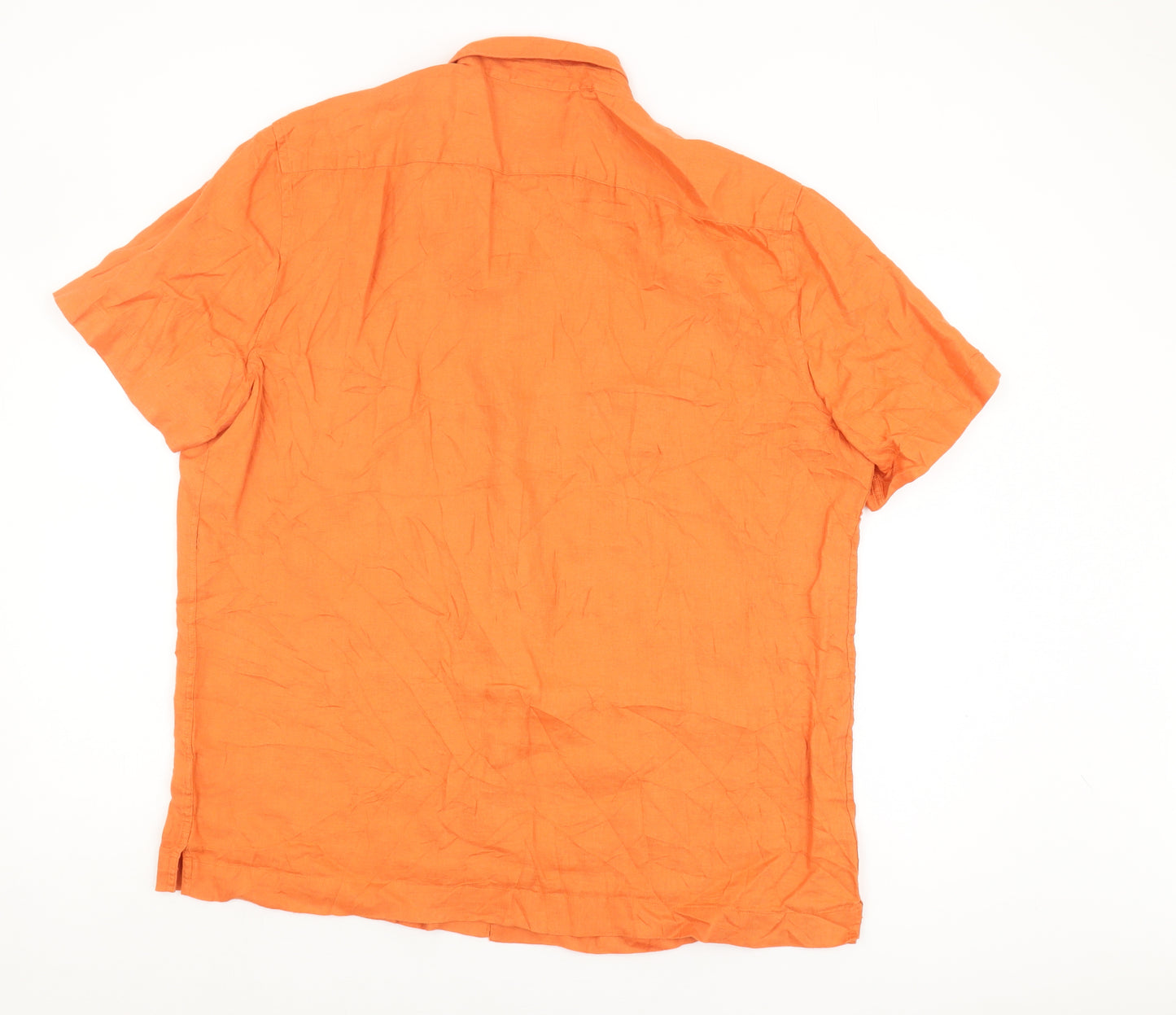 Marks and Spencer XL Orange Linen Shirt for Men