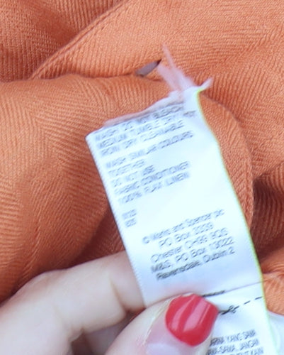 Marks and Spencer XL Orange Linen Shirt for Men