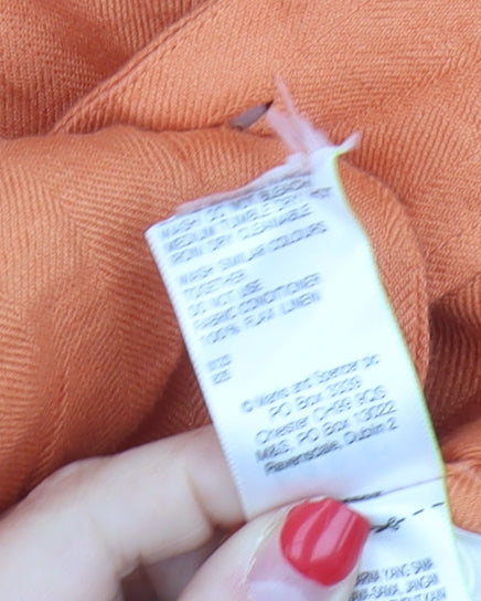 Marks and Spencer XL Orange Linen Shirt for Men