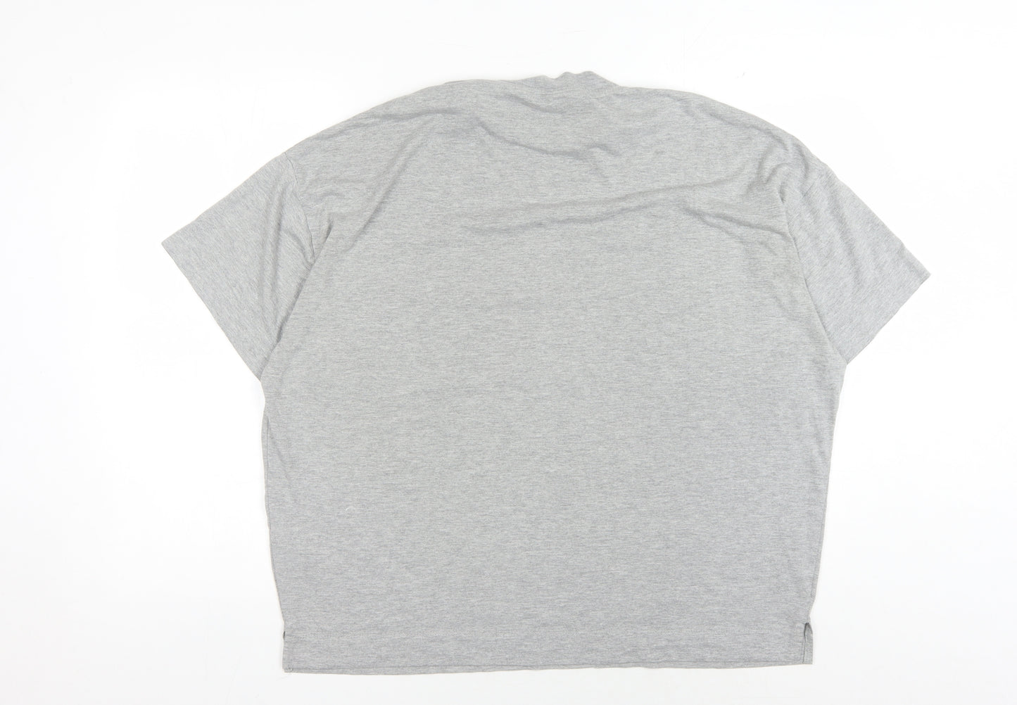 Collusion Grey Mock Neck T-Shirt M