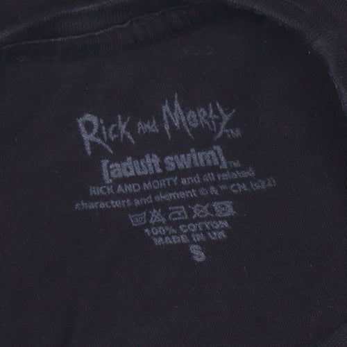 Rick and Morty Men's Black S Cartoon T-Shirt