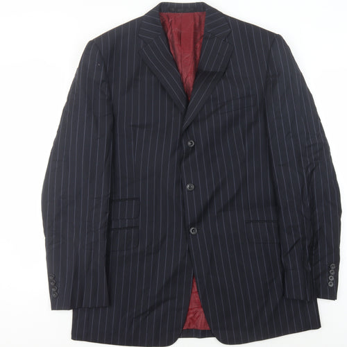 Marks and Spencer Men's Navy Pinstripe Suit Jacket 42L