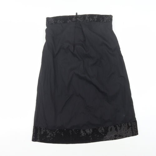 French Connection Women's Black Beaded Skirt Size 6
