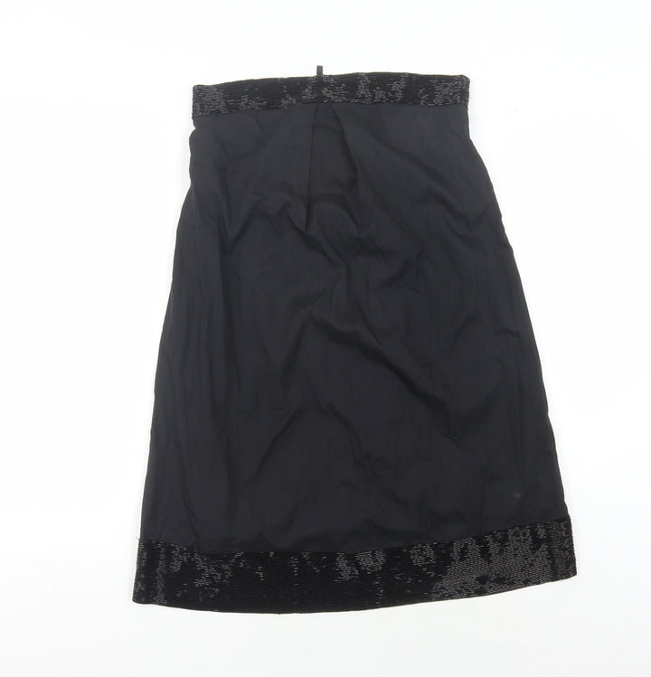 French Connection Women's Black Beaded Skirt Size 6