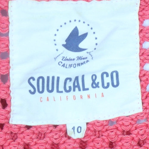 SoulCal & Co Women's Pink Cable-Knit Pullover Jumper