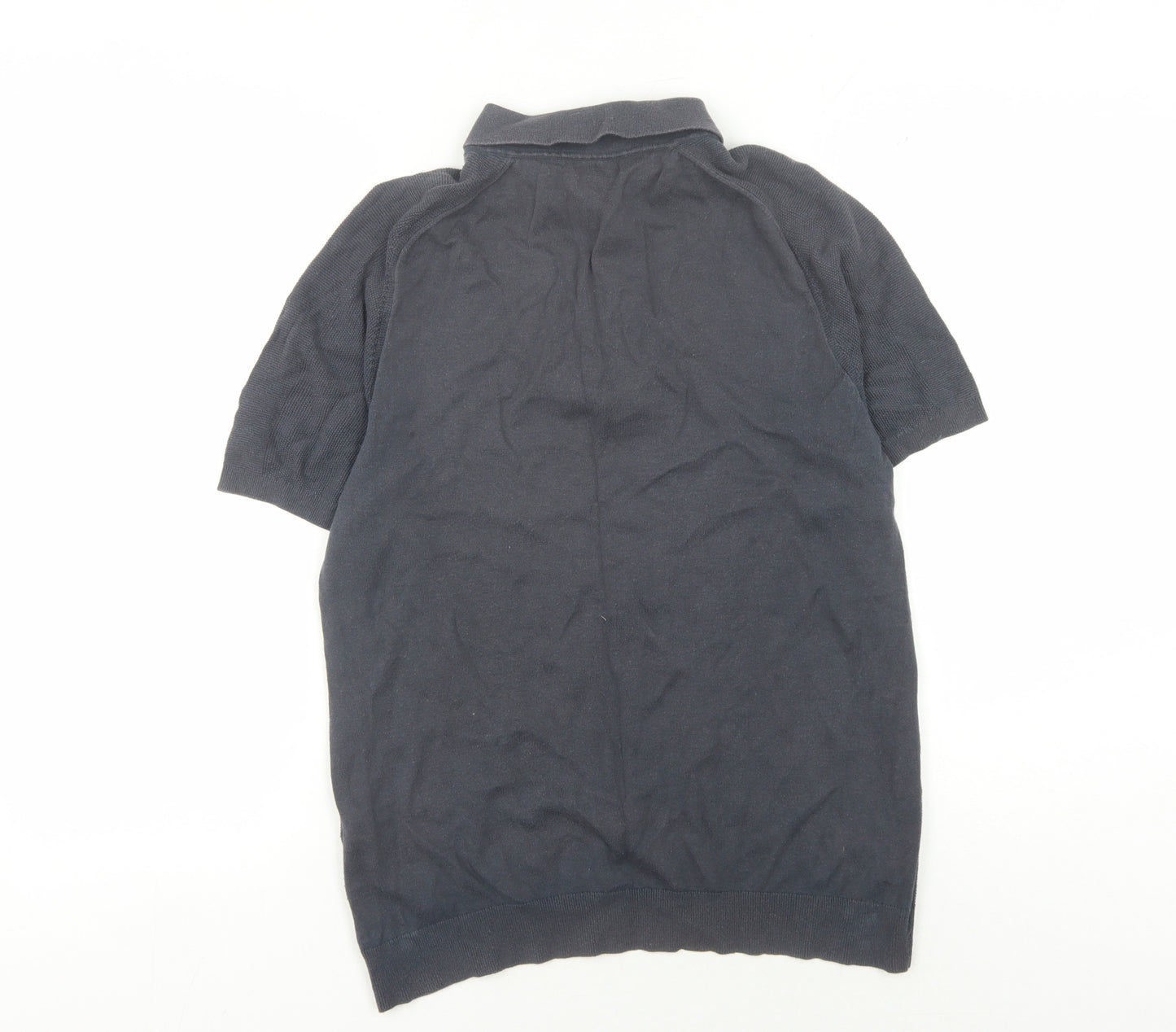 Reiss Men's Black Polo Shirt, Medium, Short Sleeve