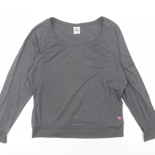 Victoria's Secret PINK Women's Grey T-Shirt M, Casual Elegance