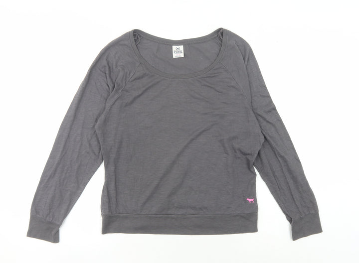 Victoria's Secret PINK Women's Grey T-Shirt M, Casual Elegance